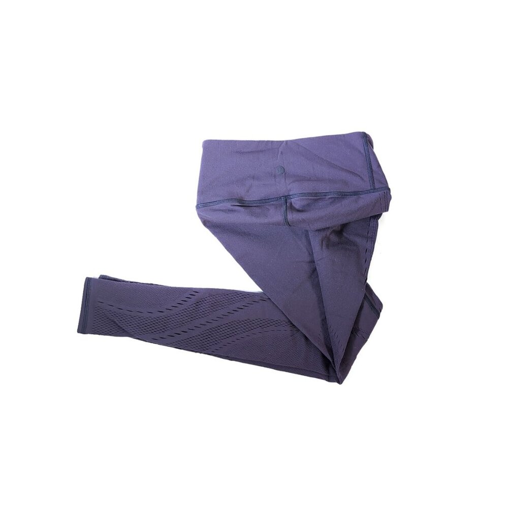 Lululemon Leggings Purple Cutout Tights Womens Size 4 - Picture 2 of 8